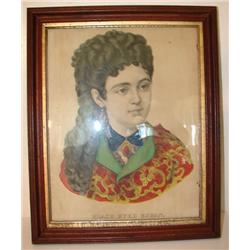 FRAMED COLORED LITHOGRAPH