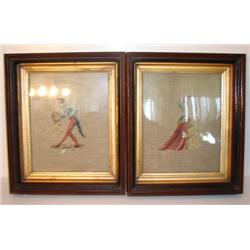 PAIR OF WALNUT SHADOWBOX FRAMES