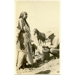 Antique / Vintage Real Photo PC Indian Cowboy