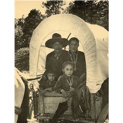 Antique / Vintage Real Photo PC Navaho Family Wagon