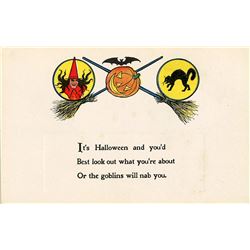 Antique / Vintage Postcard Halloween