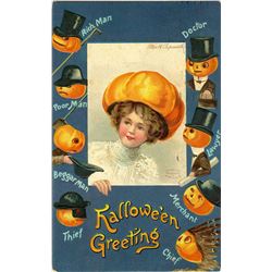 Antique / Vintage Postcard Halloween