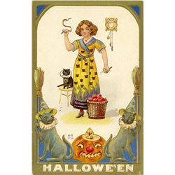 Antique / Vintage Postcard Halloween
