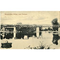 Antique / Vintage Rare Postcard India Train Bridge