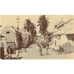 Antique / Vintage Rare Postcard India Street