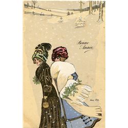 Antique  Rare Postcard Art Nouveau / Deco