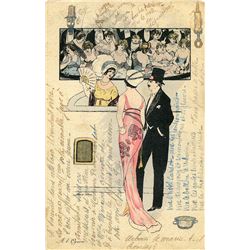 Antique  Rare Postcard Art Nouveau / Deco