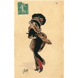 Antique  Rare Postcard Art Nouveau / Deco