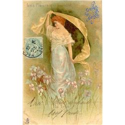 Antique  Rare Postcard Art Nouveau / Deco