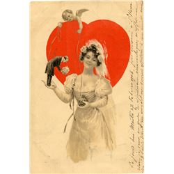 Antique  Rare Postcard Art Nouveau / Deco