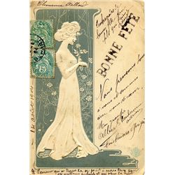 Antique  Rare Postcard Art Nouveau / Deco