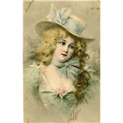 Antique  Rare Postcard Art Nouveau / Deco
