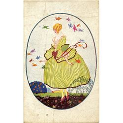 Antique  Rare Postcard Art Nouveau / Deco