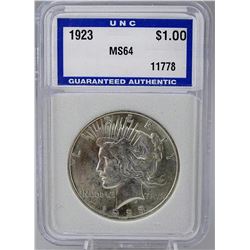 1923 PEACE SILVER DOLLAR