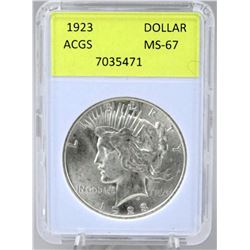1923 PEACE SILVER DOLLAR