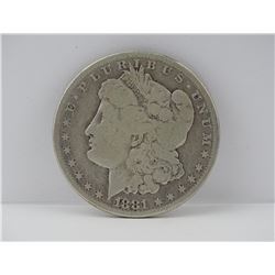 1881-CC MORGAN SILVER DOLLAR