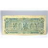 Image 2 : 1864 CONFEDERATE $50 NOTE