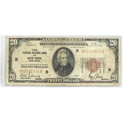 1929 U.S. NATIONAL CURRENCY NOTE - NEW YORK