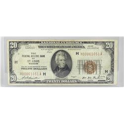 1929 U.S. NATIONAL CURRENCY NOTE - ST. LOUIS