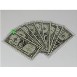 9 U.S. SILVER CERTIFICATES - 1957