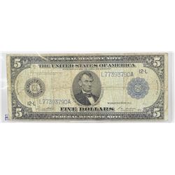 1914 U.S. $5 LARGE NOTE