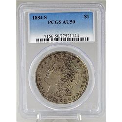 1884-S MORGAN SILVER DOLLAR