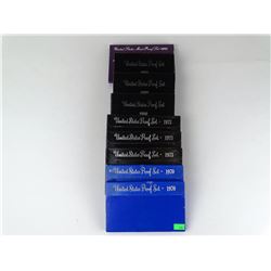 LOT OF 9 U.S. PROOF SETS