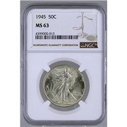 1945 WALKING LIBERTY HALF DOLLAR