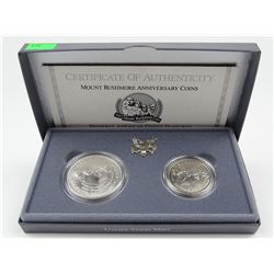 1991 MT. RUSHMORE TWO-COIN SET