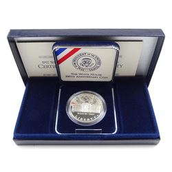 1992 U.S. WHITE HOUSE ANNIVERSARY SILVER DOLLAR