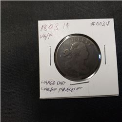 1803 Large Cent Grade: VG/F