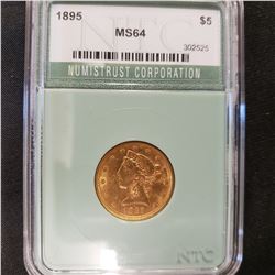 1895 $5.00 Liberty Head  Gold