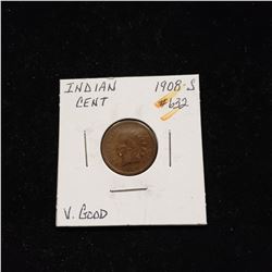 1908-S Indian Head  Cent