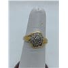 Image 1 : 14K LADIES CLUSTER RING WITH DIAMONDS