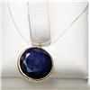 Image 1 : 14K SAPPHIRE FLOATING  (4.1CT) NECKLACE