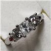 Image 1 : 14K PRINCESS CUT DIAMOND (0.75CT) DIAMOND (0.8CT) RING