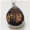 Image 1 : SILVER SMOKEY QUARTZ (30CT) NECKLACE