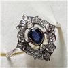 Image 1 : 14K BLUE SAPPHIRE (0.33CT) DIAMOND (0.14CT) RING