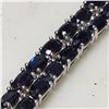 Image 2 : SILVER SAPPHIRE (21.9CT) BRACELET