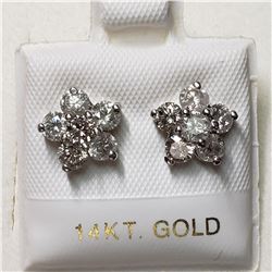 14K DIAMOND (1.36CT) EARRINGS