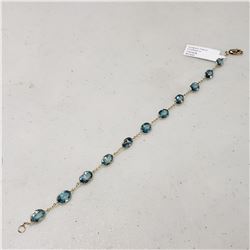 14K BLUE ZIRCON (11.5CT) BRACELET