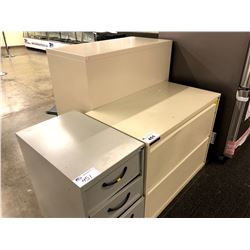 LOT OF 3 ASSORTED FILE CABINETS