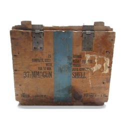 37 MM Gun Shell Wood Box