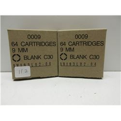 2 Boxes of 64 rounds 9MM Blanks