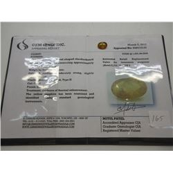 Yellow Oval Sapphire