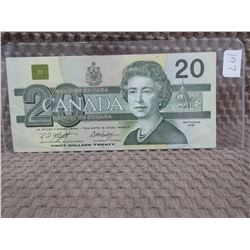1991 Canadian 20 Dollar Bill