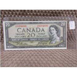 1954 Canadian 20 Dollar Bill