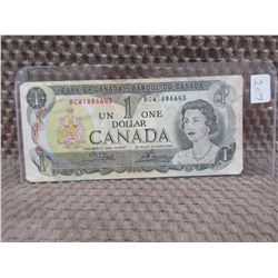 1973 Canadian 1 Dollar Bill