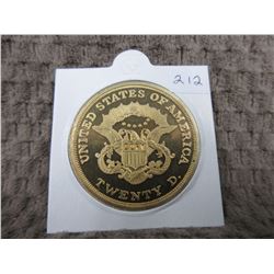 1849 Copy of Double Eagle Silver, Plated with Gold