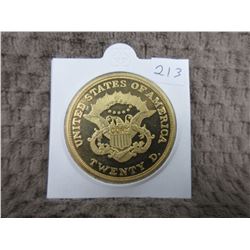 1849 Copy of Double Eagle Silver, Plated with Gold